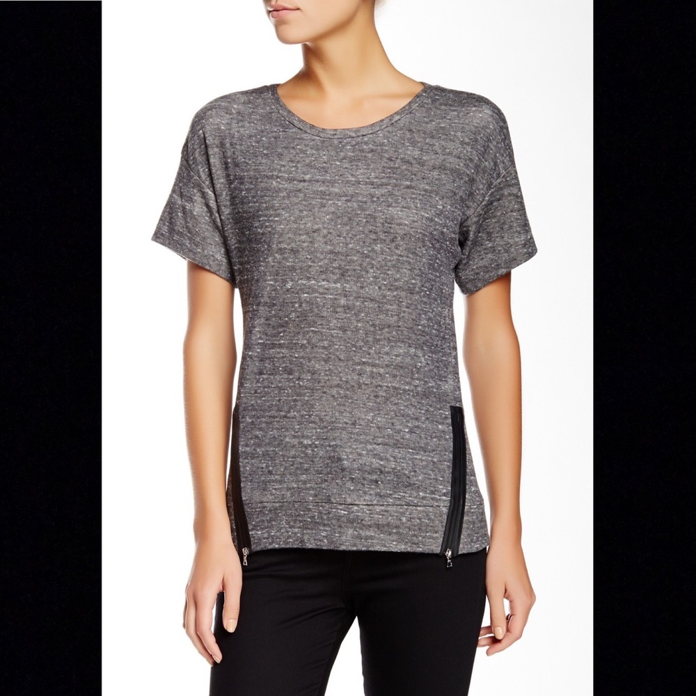 J Brand Jeannie Short Sleeve Sweater L